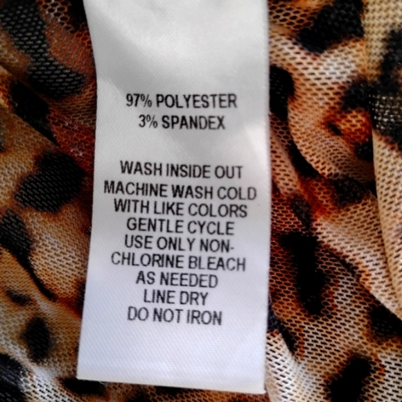 Lulus 90's Sheer Leopard Print Long Sleeve Top - Picture 8 of 10